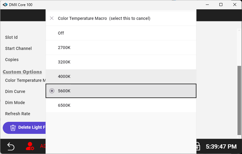 Custom Fixture Setting