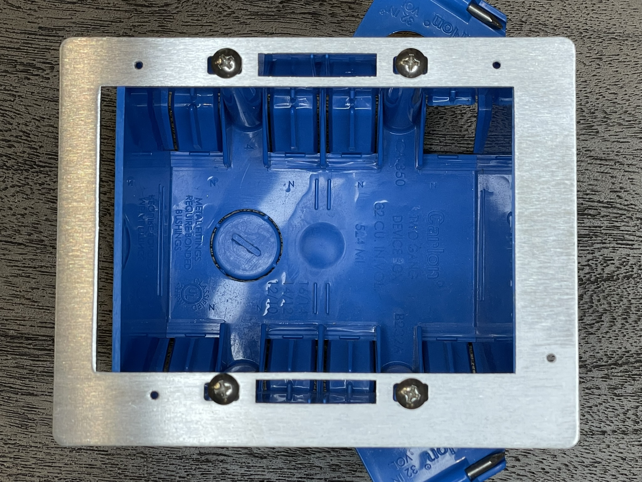 Electrical box with bracket mounted