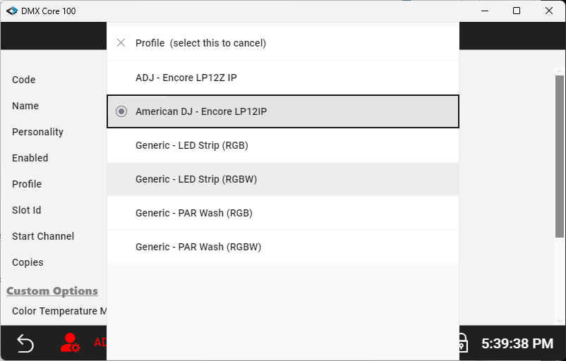 Light Fixture Profiles
