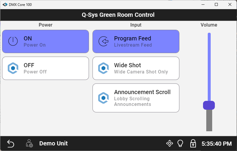 Q-Sys External Control