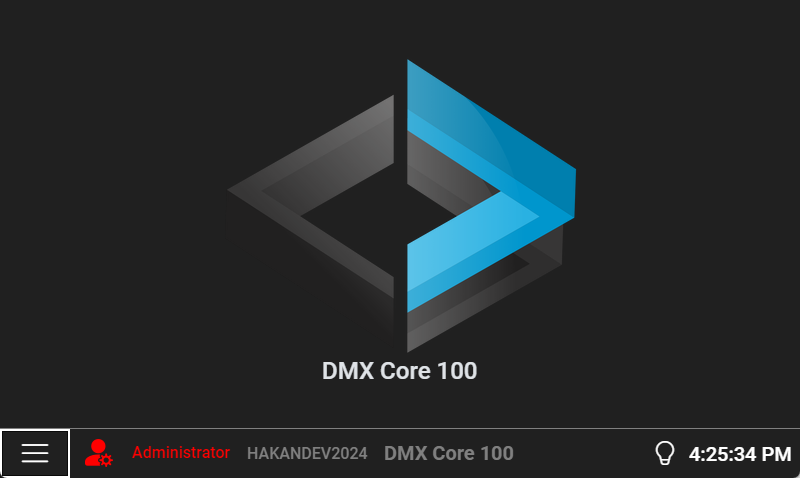 Home screen with Admin Mode active — red bottom bar