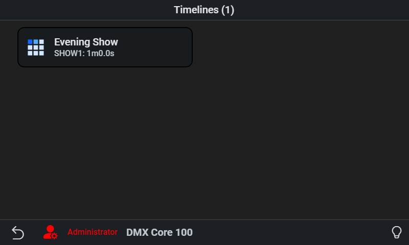 Timelines on the touchscreen