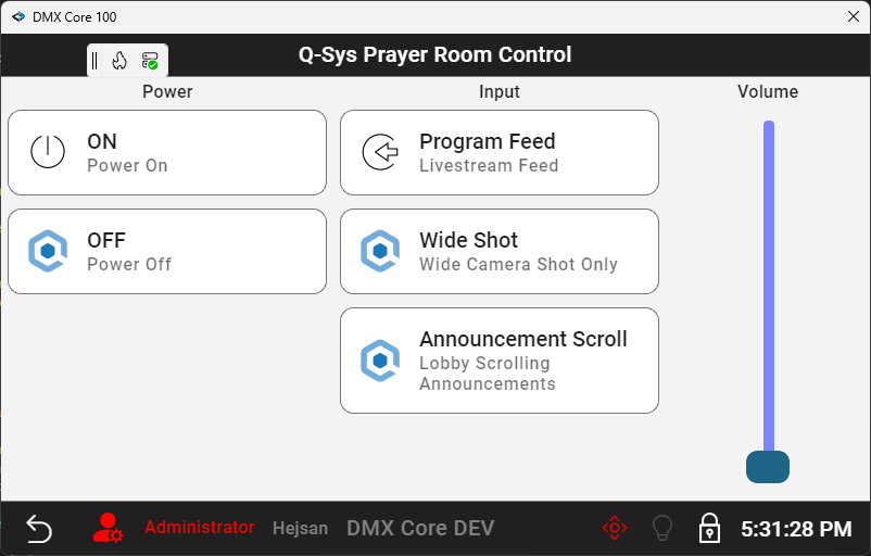 Q-Sys Remote Control